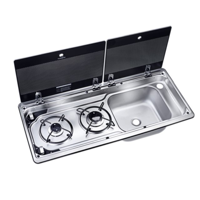 Dometic Dometic MO 9722R Hob & RH Sink Unit 760 x 325 mm (2 Burners / 12V)