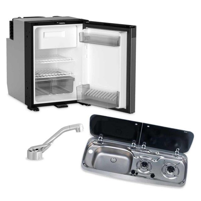 Dometic Dometic NRX50 Fridge, 9222 Hob/Sink Unit & Tap Bundle (Sink on Left)