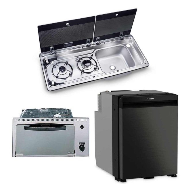 Dometic Dometic NRX50 Fridge, Smev 555 Grill and 9722 Hob/Sink (Sink on Right)