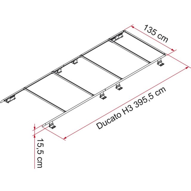 Fiamma Roof Rack Rail for Ducato H3 (05808-03-)