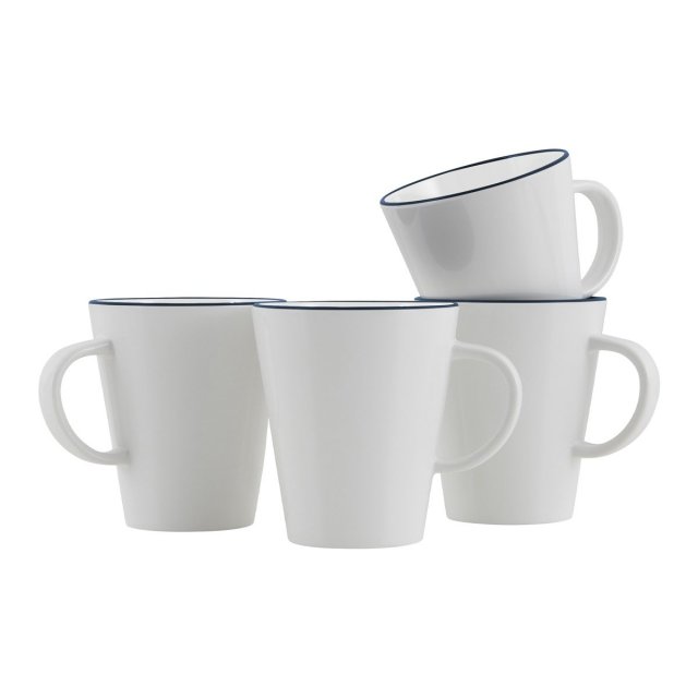 Gimex Linea Line Mug Blue 4 Pieces