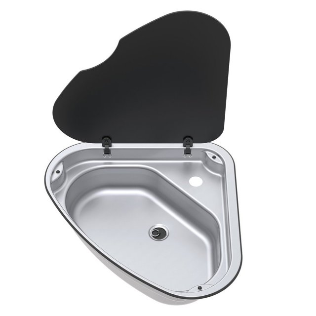 Thetford Thetford Series 33 Triangular RH Sink with Glass Lid 480mm