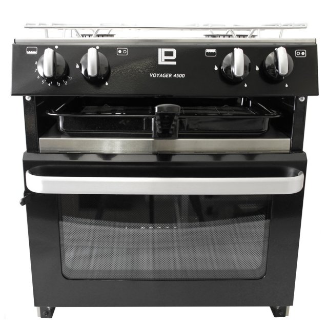Leisure Products Voyager 4500 2 Burner Hob Oven No Ignition Black