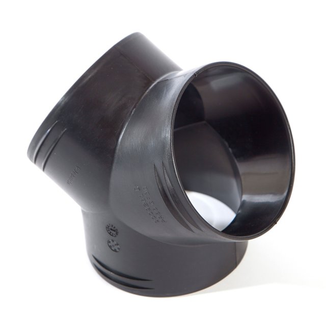 Whale Whale Air Duct Fitting Equal 'Y' Piece 90mm x 90mm x 90mm Black