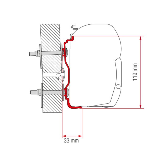 Fiamma Adapter Hymer 2016 450 (98655Z063)