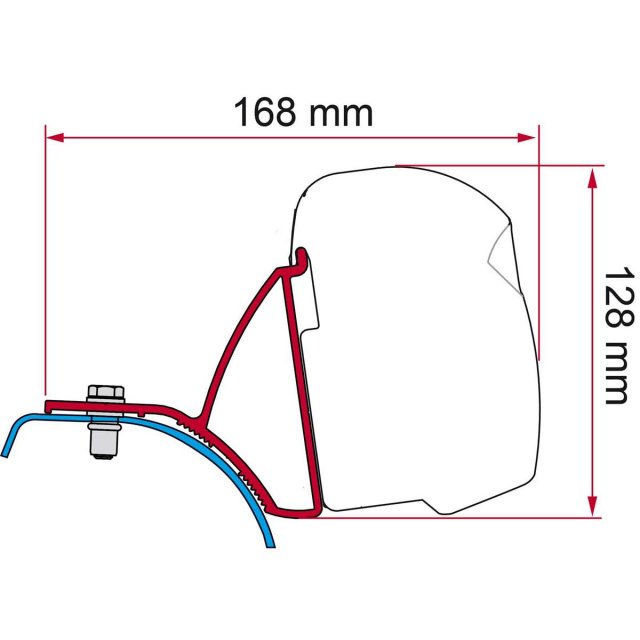 Fiamma Fiamma Fiamma F43 Bracket Kit for Trafic, Vivaro & Primastar - Deep Black