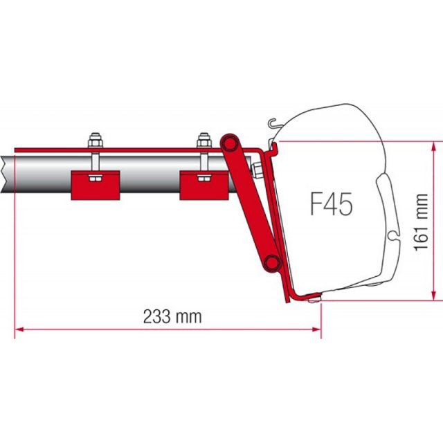 Fiamma Kit for Roof Rail (98655-770)
