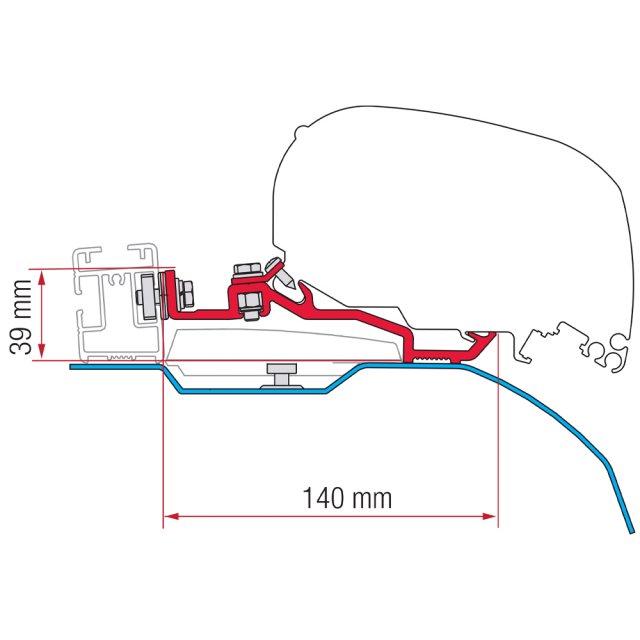 Fiamma Kit for Smart Clamp System Ducato F80S (98655Z097)