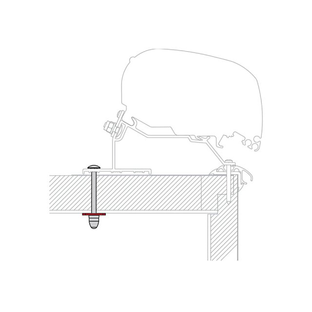Fiamma F80 Adapter Kit for LMC Caravan Roof (98655Z100)