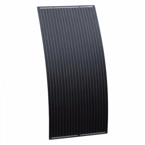 Photonic Universe Photonic Universe 180W black semi-flexible fibreglass solar panel with round rear junction box and 3