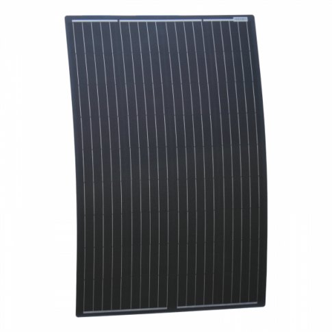 Photonic Universe Photonic Universe 120W black semi-flexible fibreglass solar panel with round rear junction box and 3