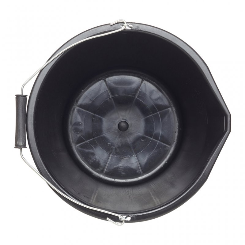 Prost Bucket Pro Dec 3 Gallon Black Plastic Bucket With Pourer - TCS Leisure