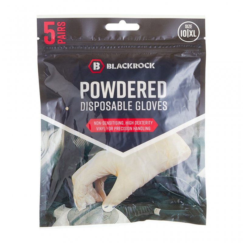 Prodec Blackrock Powdered Disposable Gloves Bag 10pcs - size 10/XL