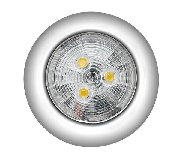 AAA AAA 12v LED Cabin Dome Light 30mm Stainless Steel 3X0.5W LED Dome Light