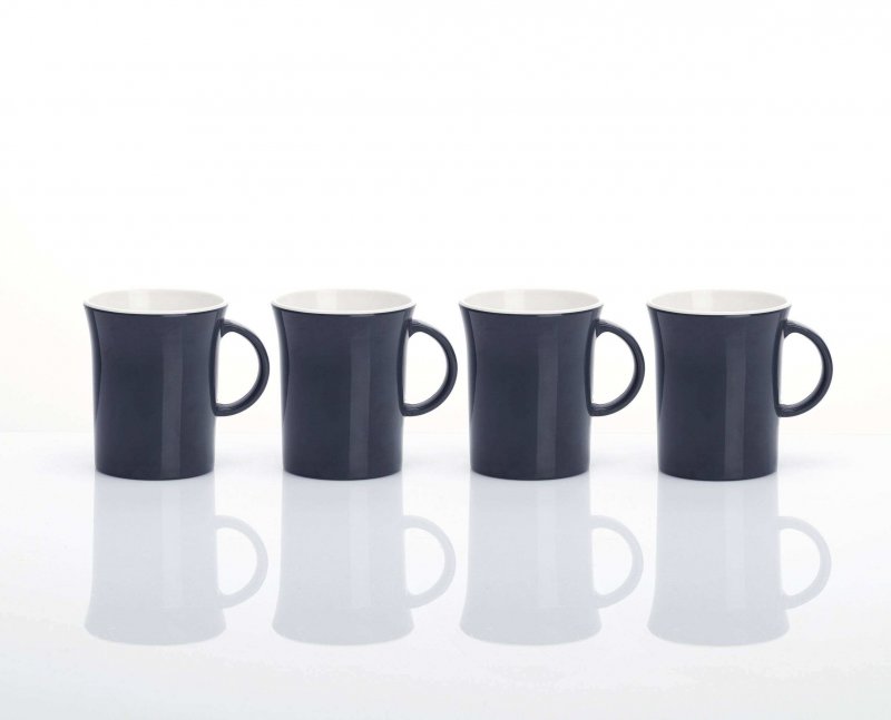 Flamefield  Flamefield 4Pk Grey Fluted Mug