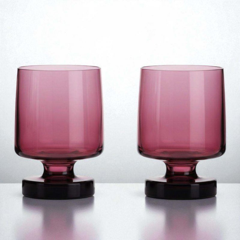 Flamefield  Flamefield 2Pk Tritan Aegean Heavy Base Glass Cheery Red