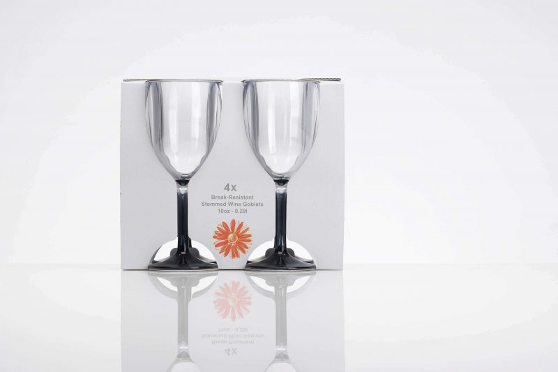 Flamefield  Flamefield 4Pk Wine Goblet Smoke Grey