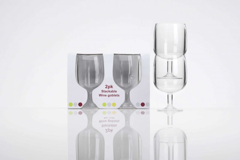 Flamefield  Flamefield 2Pk Stacking Wine Goblet