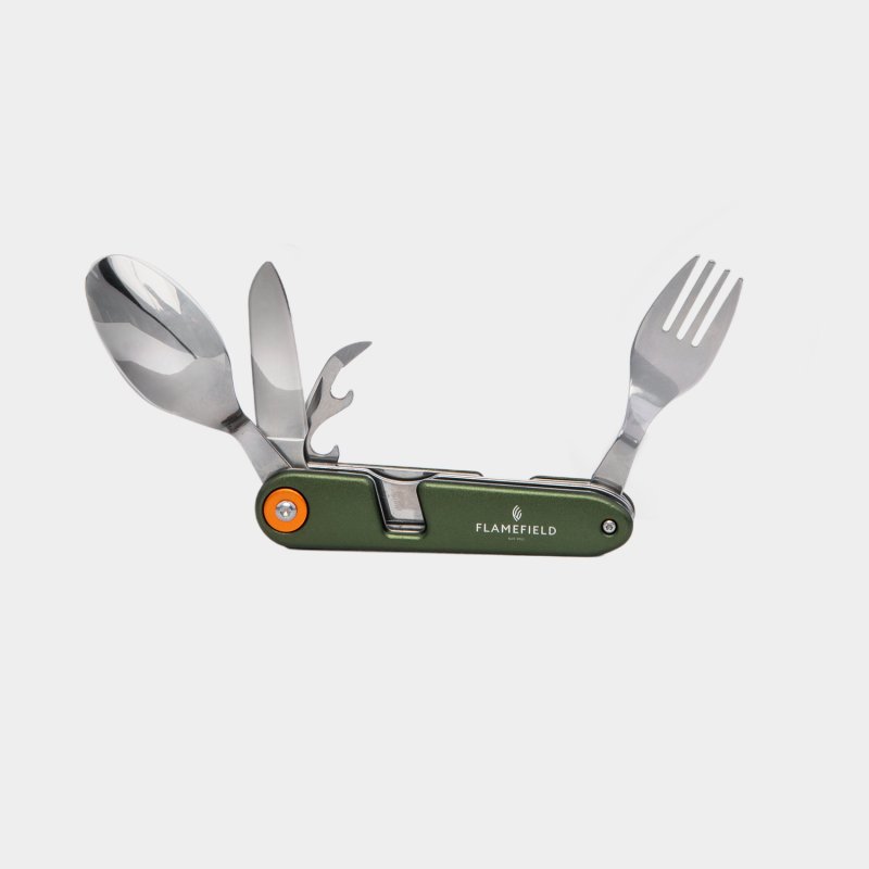 Flamefield  Flamefield 4In1 Portable Cutlery - Forest Green