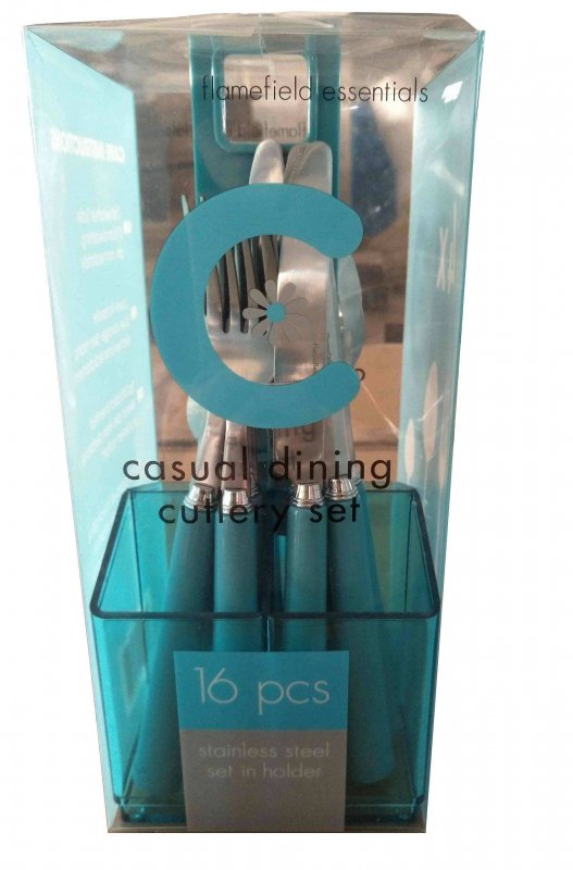 Flamefield  Flamefield 16Pcs Cutlery Set In Holder Aqua