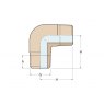 Guidi Guidi Nickel Plated 45 deg. Elbow F-F 3/8 in