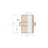 Guidi Guidi Brass Union F-F Tapered Seat & O-Ring 2 in 1/2
