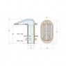 Guidi Guidi Brass Full Grated Water Intake 1 in 1/2