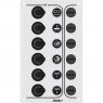 Lalizas Switch Panel 6 waterproof switches, Inox, 12/24V, 100x165mm