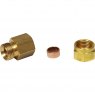 AG Brass Female Stud Coupling 10mm x 1/4