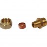 AG Brass Male Stud Coupling 12mm x 1/4