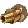 AG Brass Male Stud Coupling 12mm x 1/4" BSP Taper