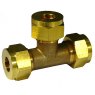 AG Gas Equal Tee 22mm