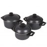 Bo-Camp Cookware Set Rondo 3 Pieces Carbon Steel