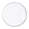 Bo-Camp Bo-Camp Dinner Plate Enamel White/Blue