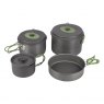 Bo-Camp Cookware Set Explorer xl 4 Pieceshard Anodized Aluminium