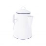 Bo-Camp Tea Kettle Enamel White/Blue 1.6L