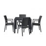 Canterbury Rattan Style Small Table Set with 4 Arm Chairs
