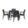 Canterbury Rattan Style Small Table Set with 4 Arm Chairs