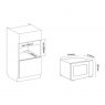 Flatbed Microwave 20L in Black 700W 230V