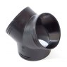 Whale Air Duct Fitting Equal 'Y' Piece 90mm x 90mm x 90mm Black