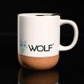 Wolf Outdoors Ceramic Mug with Lid and Cork Base White