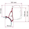 Fiamma F43 Bracket for VW T5/T6 Transporter Lift Roof RHD - Deep Black