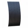 Photonic Universe 200W black semi-flexible fibreglass solar panel with round rear junction box and 3