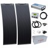 Photonic Universe 1.5kW complete van conversion kit with 2 x 150W black narrow semi-flexible solar p