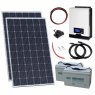 Photonic Universe 600W 24V Complete Off-grid solar power system with 2 x 300W solar panels, 2kW hybr