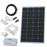 Photonic Universe 120W 12V solar charging kit with 10A controller, mounting brackets and cables