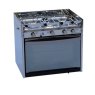 Techimpex Mariner 3 Cooker - 3 Burner Hob, Oven & Grill, Pan Clamps, Gimbals - Stainless Steel Oven 