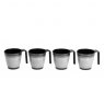 Flamefield  Flamefield 4Pk Stacking Mug Granite Grey