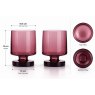 Flamefield  Flamefield 2Pk Tritan Aegean Heavy Base Glass Cheery Red